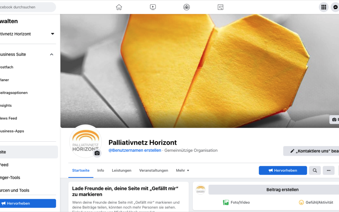 Palliativnetz HORIZONT jetzt auf Facebook vertreten